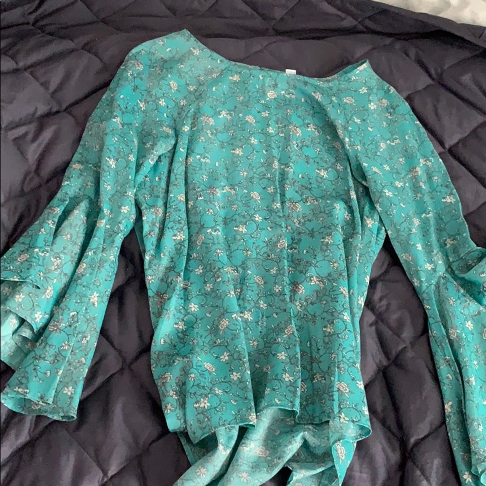 Lauren Conrad Flowy Blouse with bell sleeves